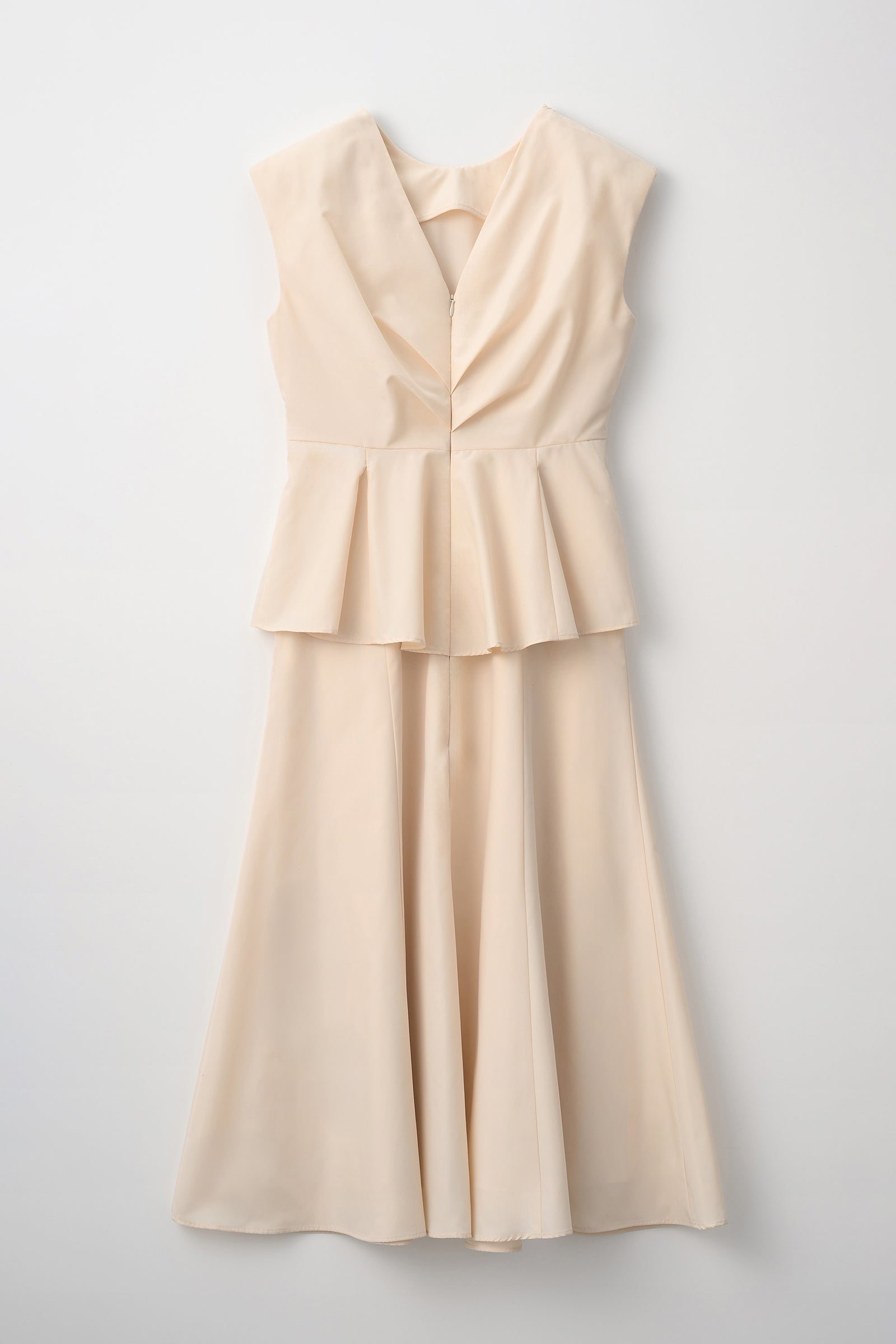 Staycation peplum dress (Estella.K×Audire) （Ivory）