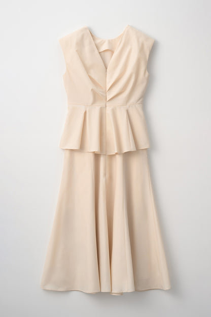 Staycation peplum dress　(Estella.K×Audire) （Ivory）