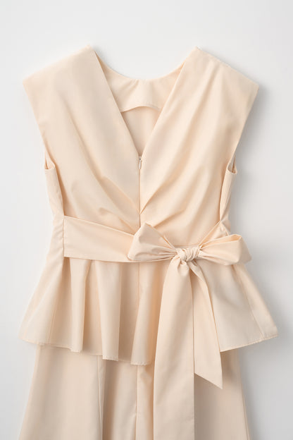 Staycation peplum dress　(Estella.K×Audire) （Ivory）