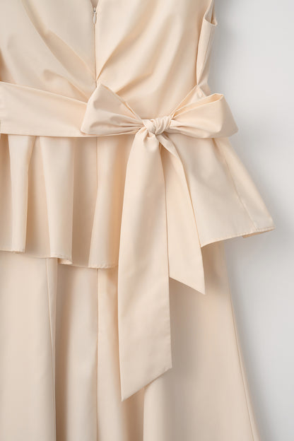 Staycation peplum dress　(Estella.K×Audire) （Ivory）