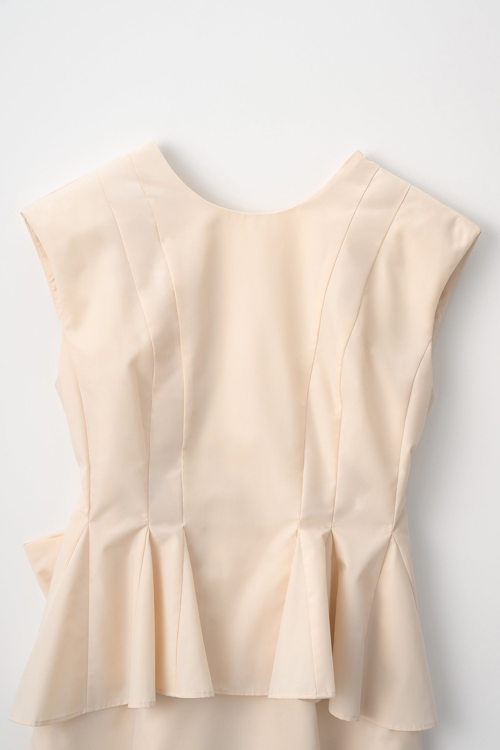 Staycation peplum dress (Estella.K×Audire) （Ivory）