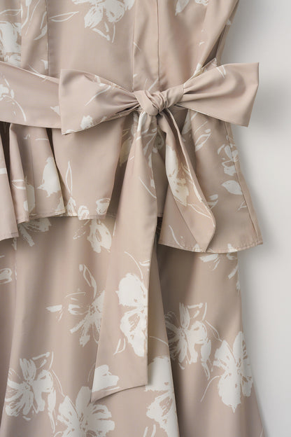 Staycation peplum dress　(Estella.K×Audire)（Flower.pt）