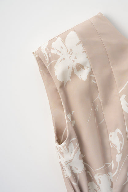 Staycation peplum dress　(Estella.K×Audire)（Flower.pt）