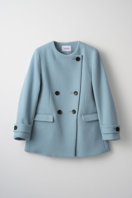 Audire melton coat (Ice blue)