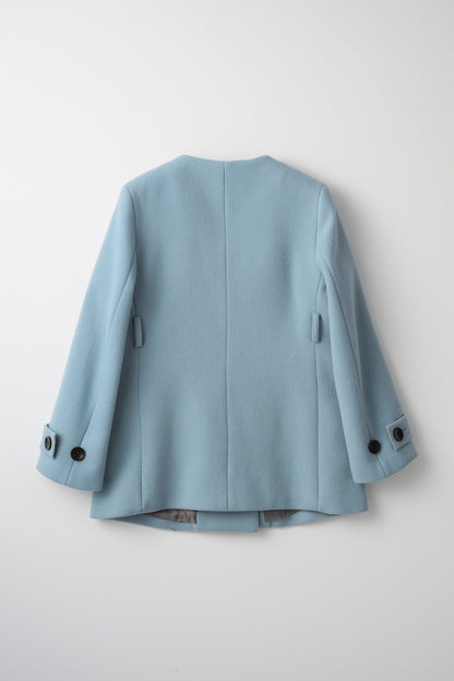 Audire melton coat (Ice blue)