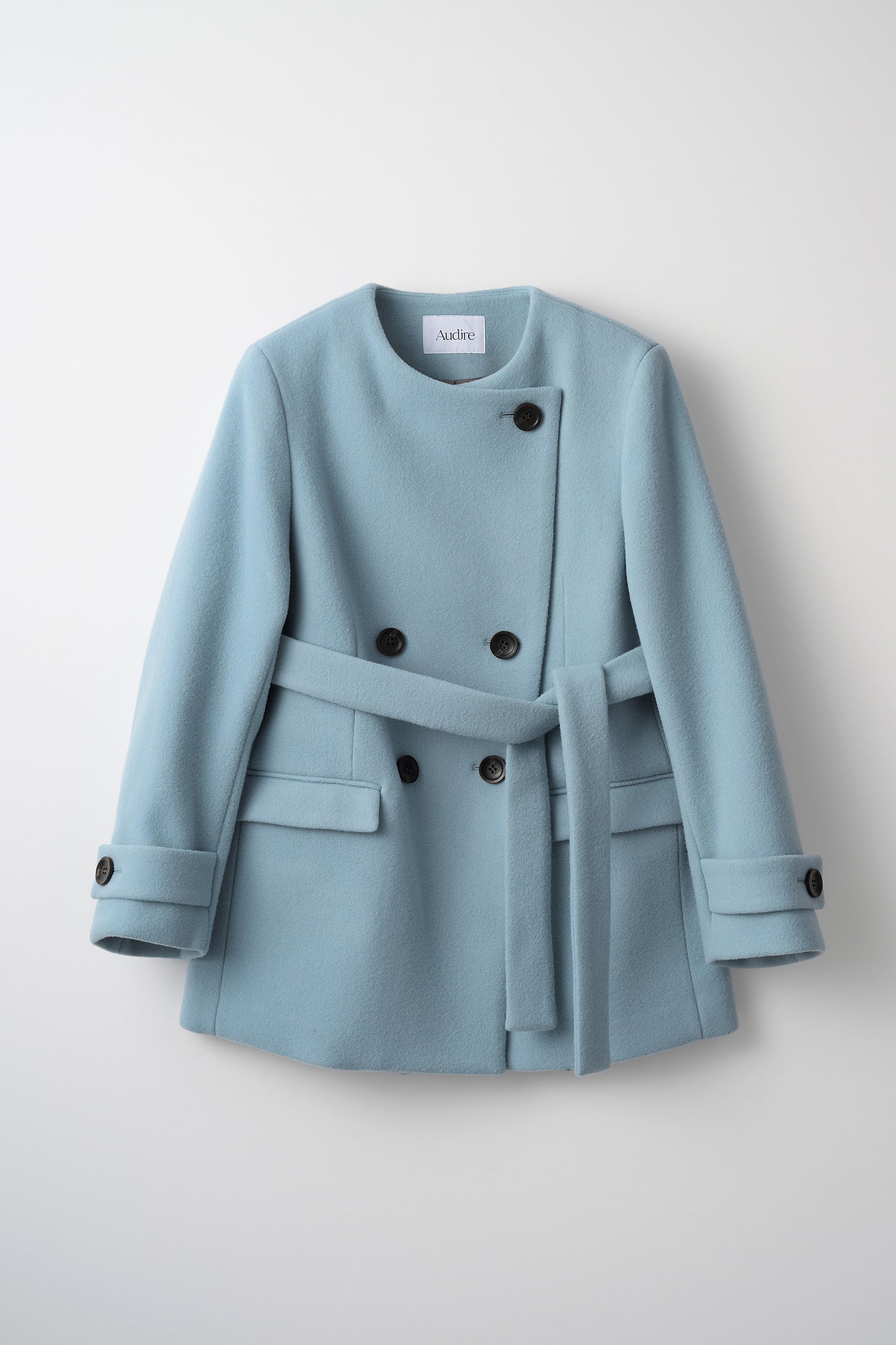 Audire melton coat (Ice blue)