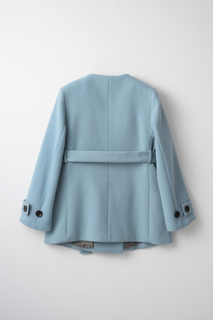 Audire melton coat (Ice blue)