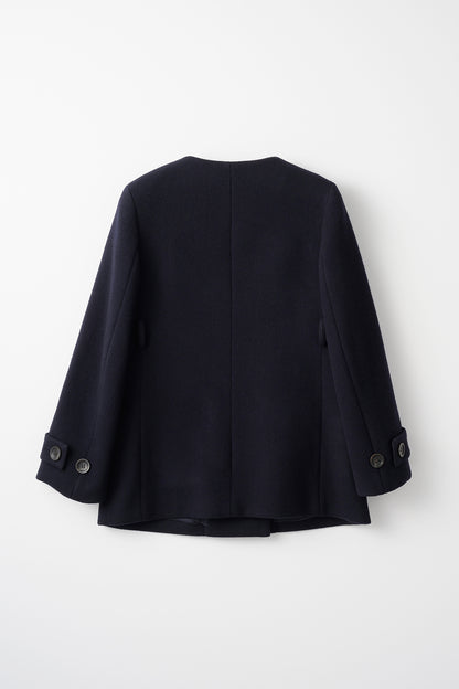 Audire melton coat (Dark navy)