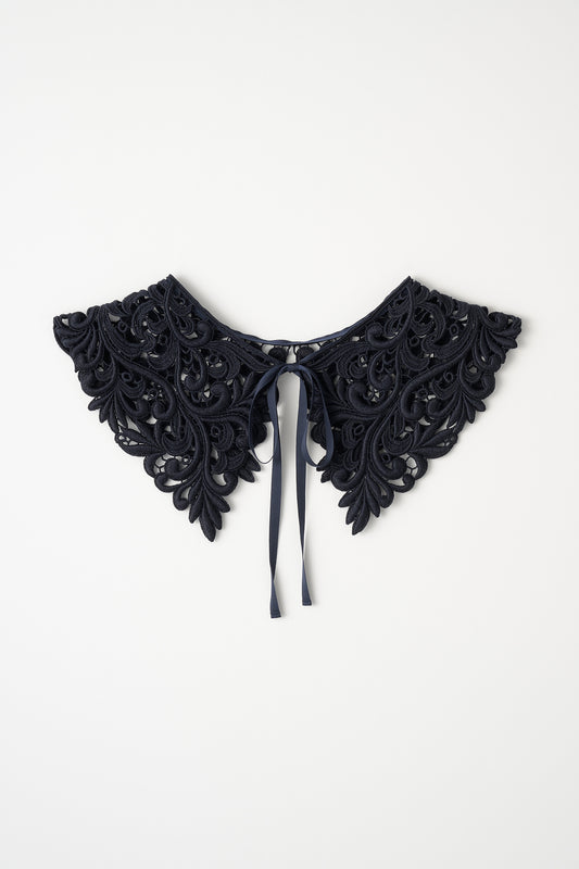 Christina lace collar (Navy)