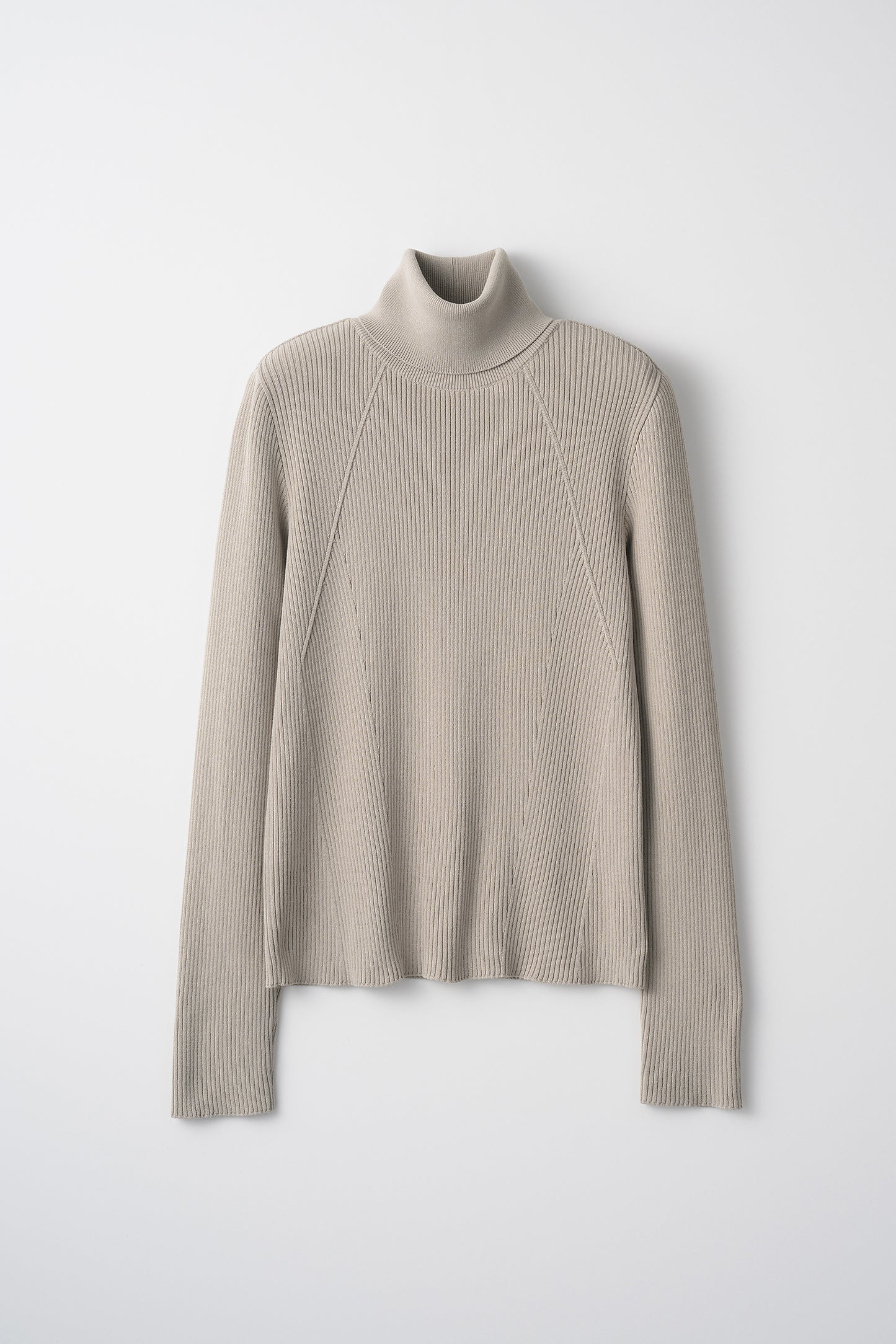 Pleasant rib turtle sweater (Ecru)