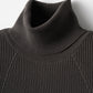 Pleasant rib turtle sweater (Charcoal)