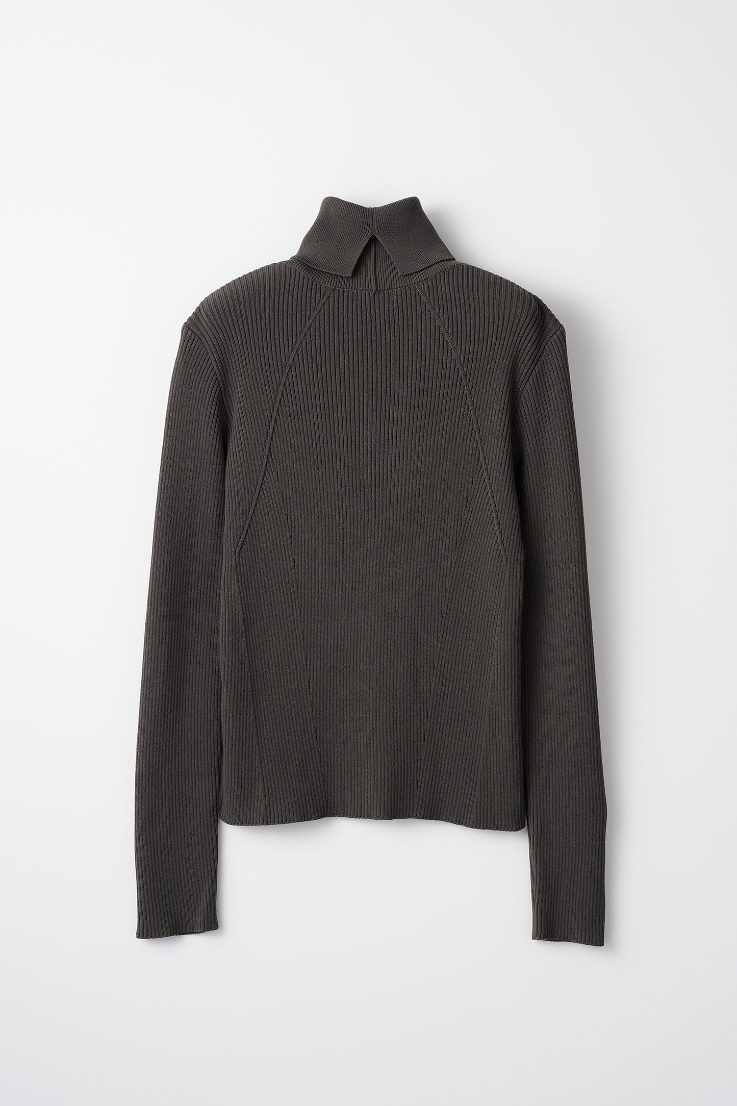 Pleasant rib turtle sweater (Charcoal)