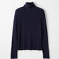 Pleasant rib turtle sweater (Navy)