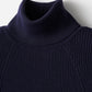 Pleasant rib turtle sweater (Navy)