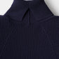 Pleasant rib turtle sweater (Navy)