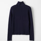 Pleasant rib turtle sweater (Navy)