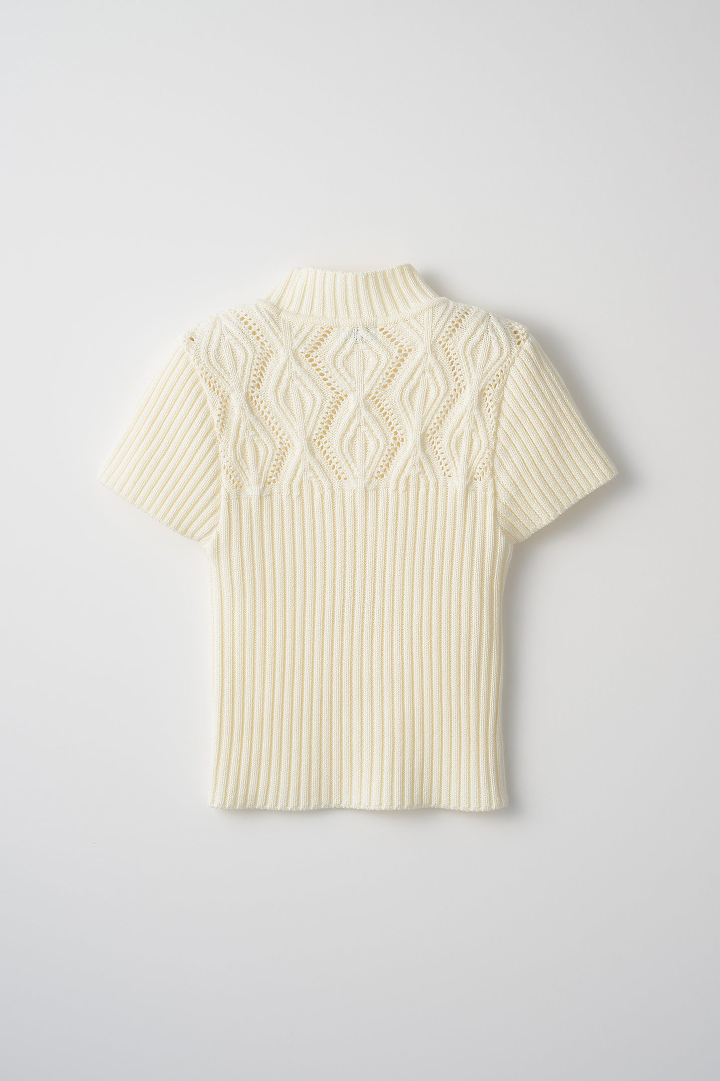 Diamond knit tops (Ivory)