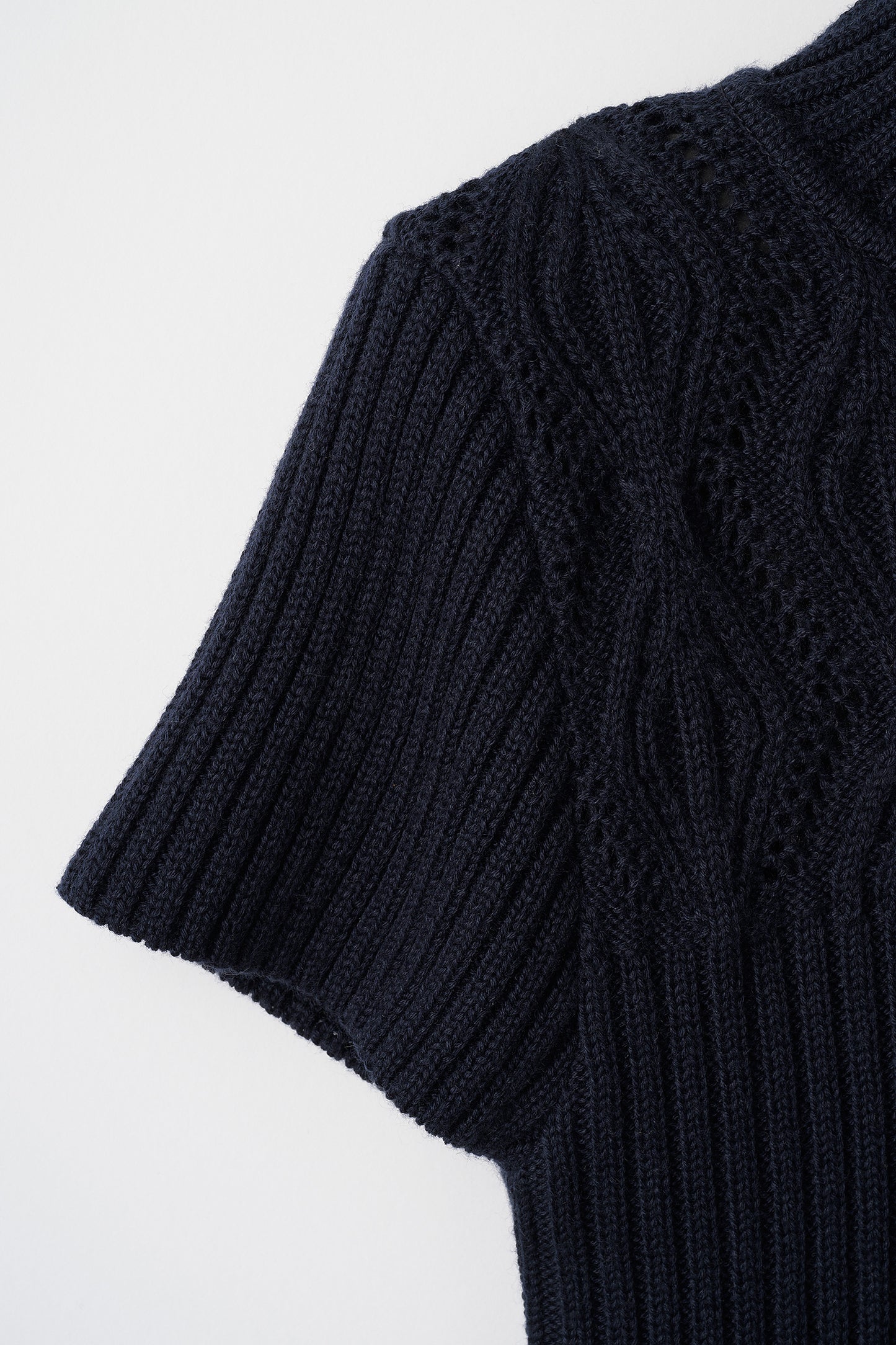 Diamond knit tops (Dark navy)