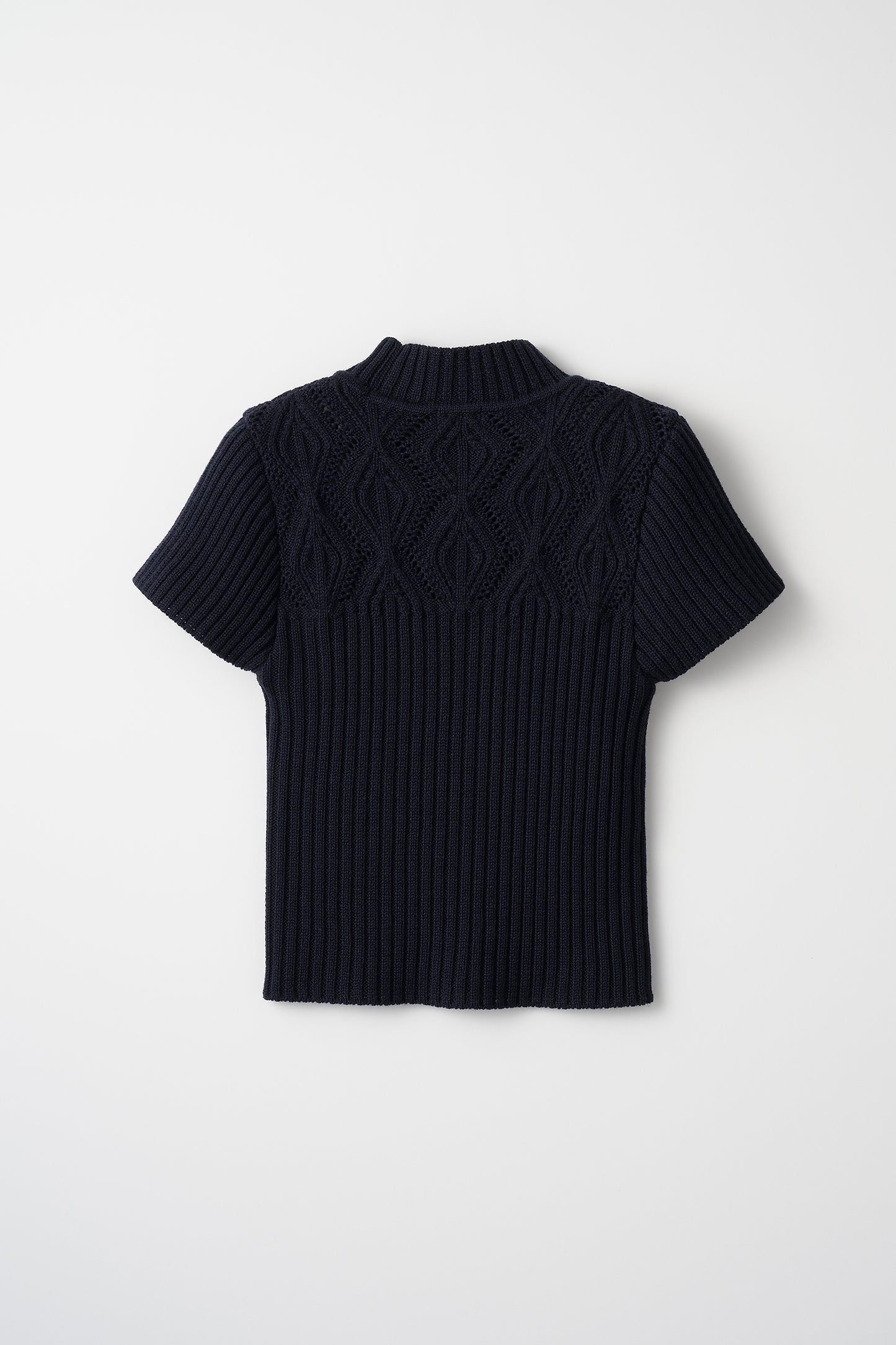 Diamond knit tops (Dark navy)