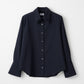 Double collar dress shirt (Navy)