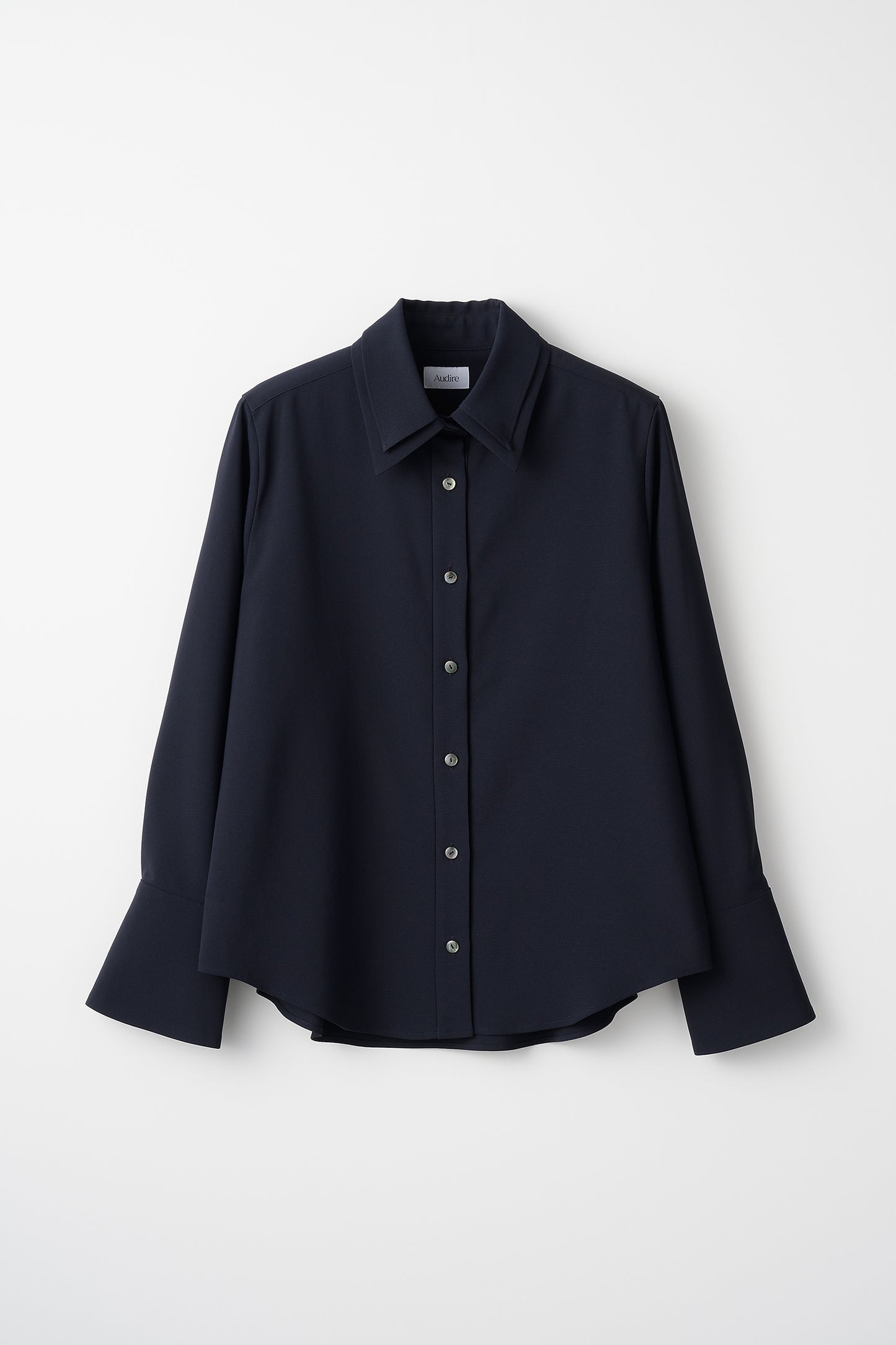 Double collar dress shirt (Navy)