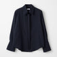 Double collar dress shirt (Navy)