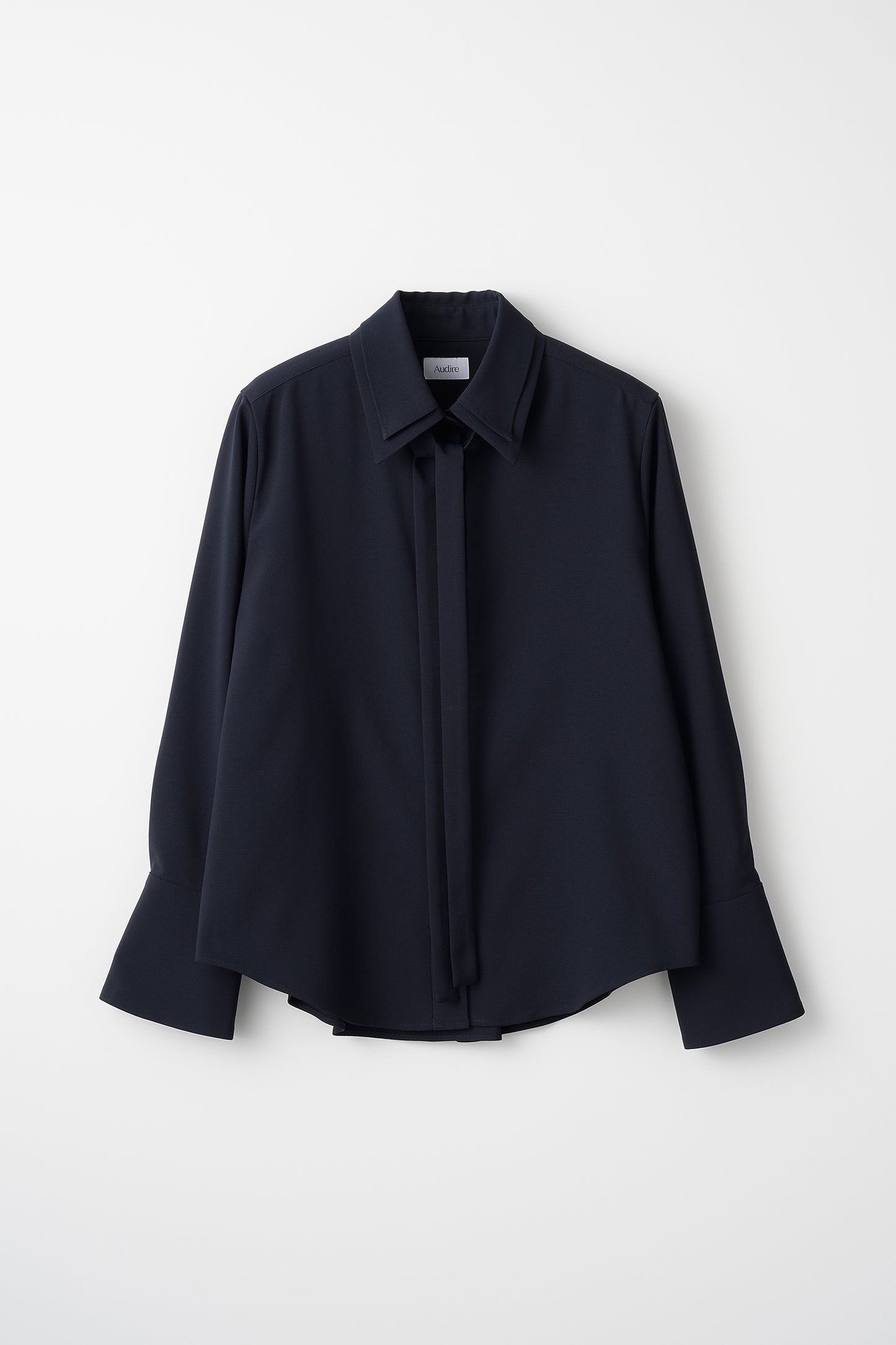 Double collar dress shirt (Navy)