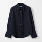 Double collar dress shirt (Navy)