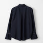 Double collar dress shirt (Navy)