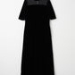 Restaurant velours dress (Black)