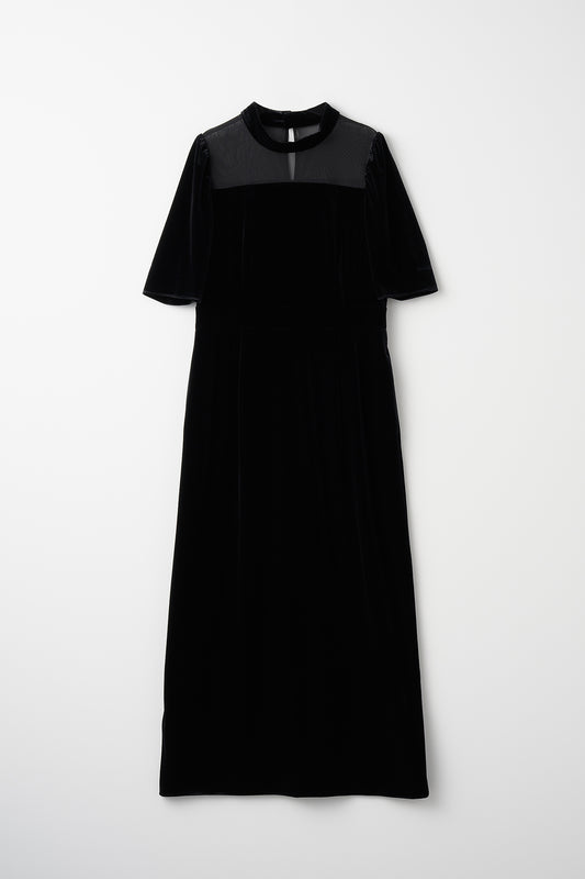 Restaurant velours dress (Black)