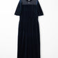 Restaurant velours dress (Navy)