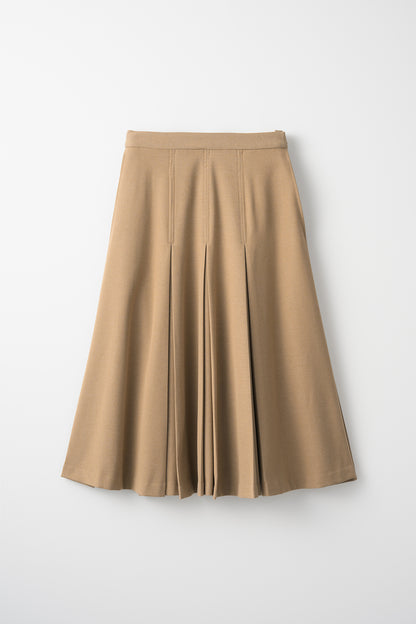 Gentle pleated skirt (Camel)