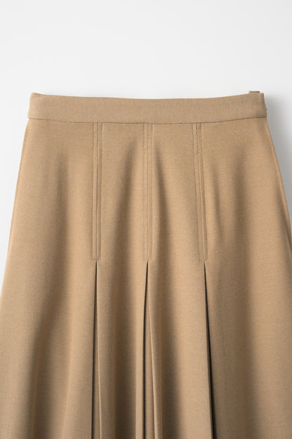 Gentle pleated skirt (Camel)