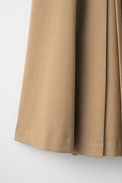 Gentle pleated skirt (Camel)