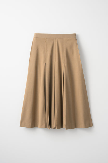 Gentle pleated skirt (Camel)