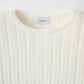 Jane half-sleeve knit tops (White)