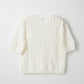 Jane half-sleeve knit tops (White)