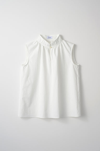 Origami no-sleeve tops (White)