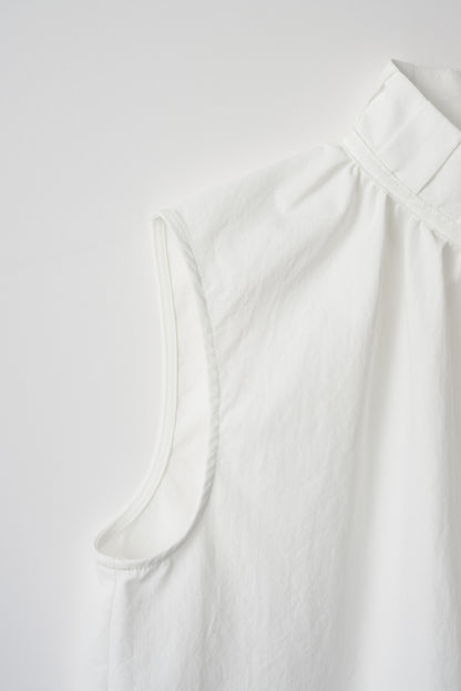 Origami no-sleeve tops (White)