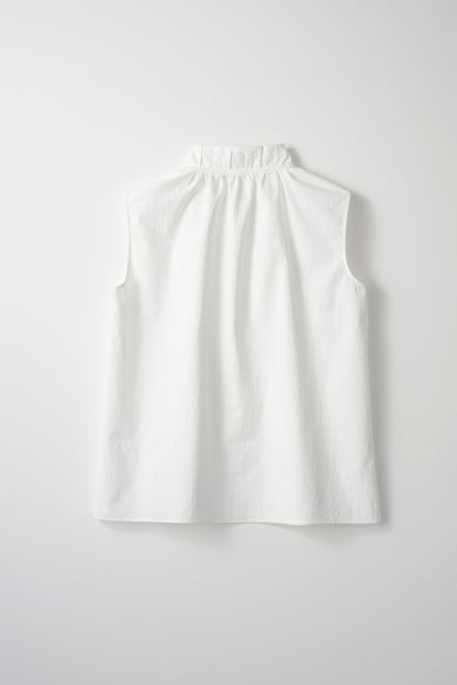 Origami no-sleeve tops (White)