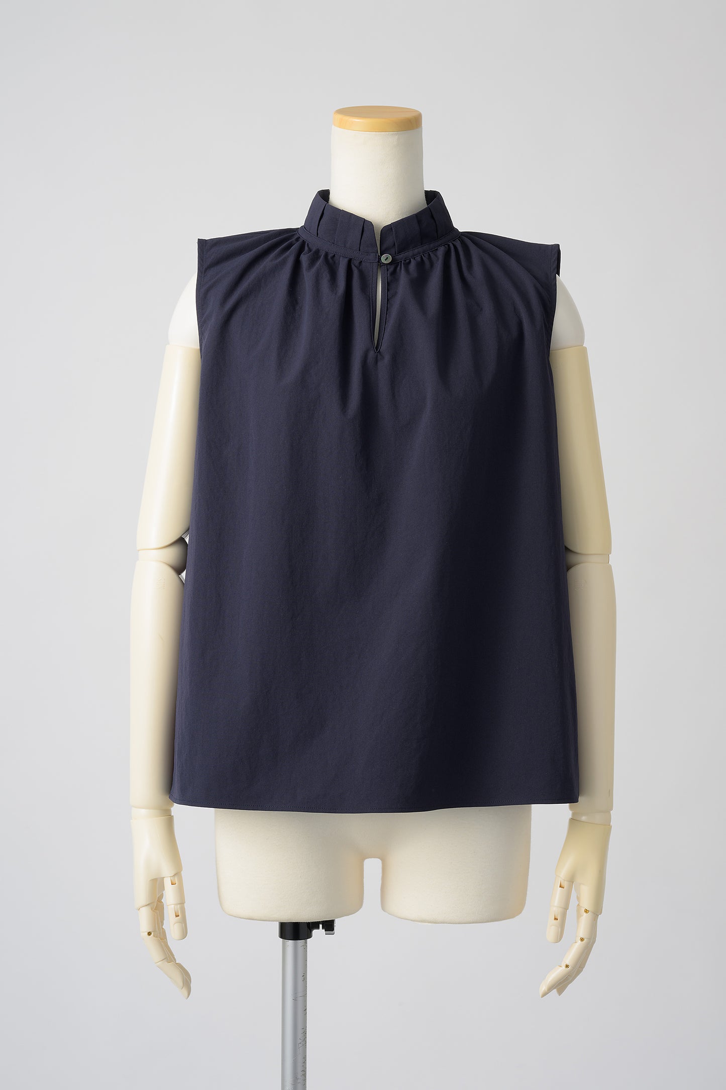 Origami no-sleeve tops (Navy)