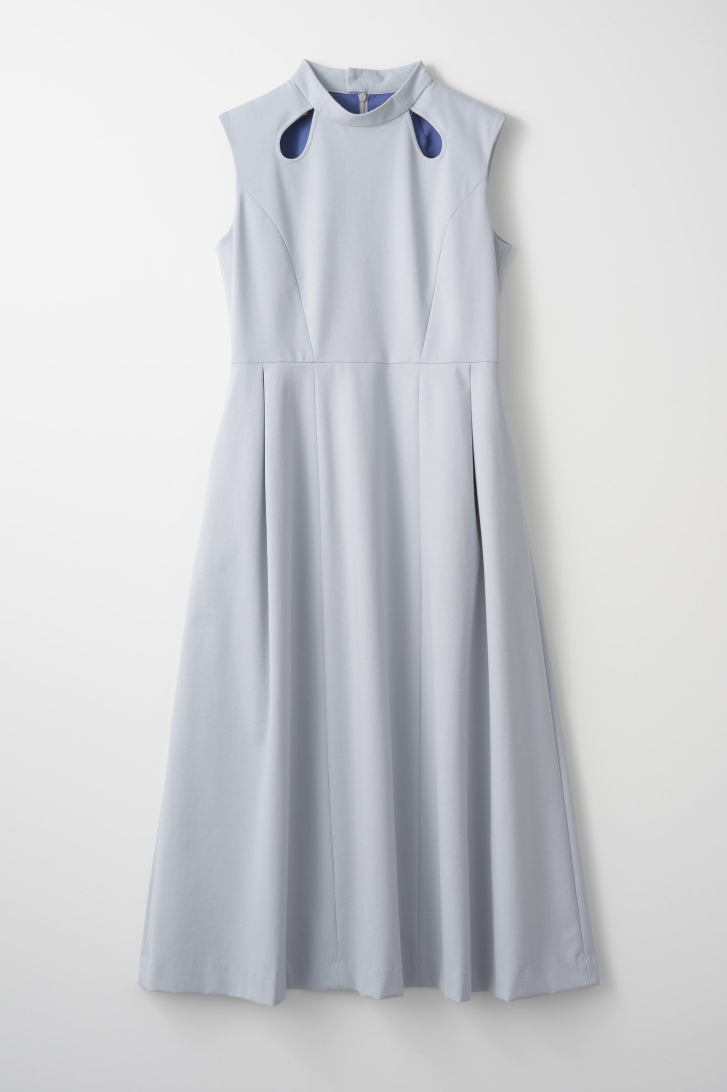 Tears cut-work dress (Blue gray)