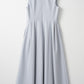 Tears cut-work dress (Blue gray)