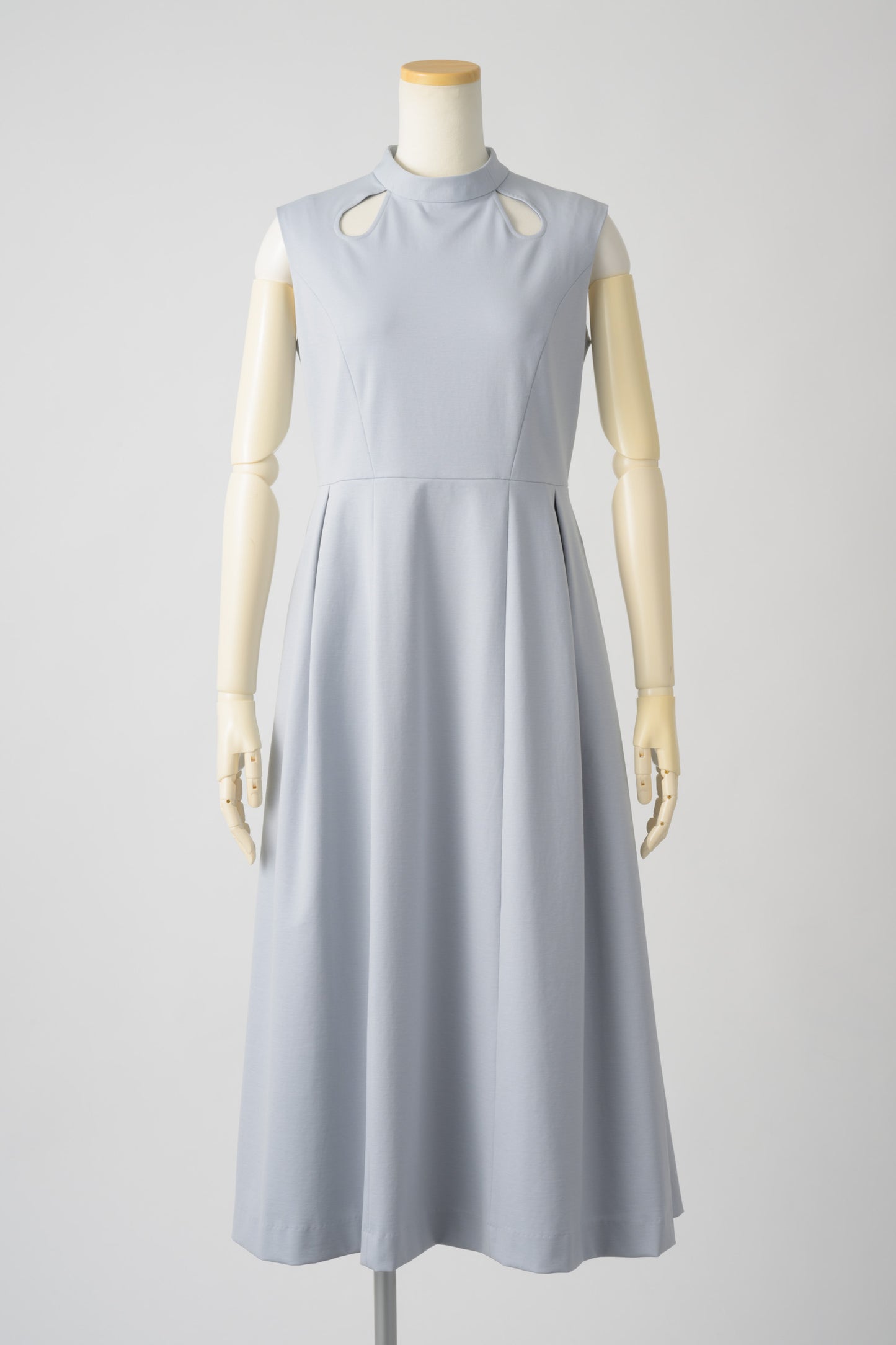 Tears cut-work dress (Blue gray)