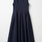 Tears cut-work dress (Navy)