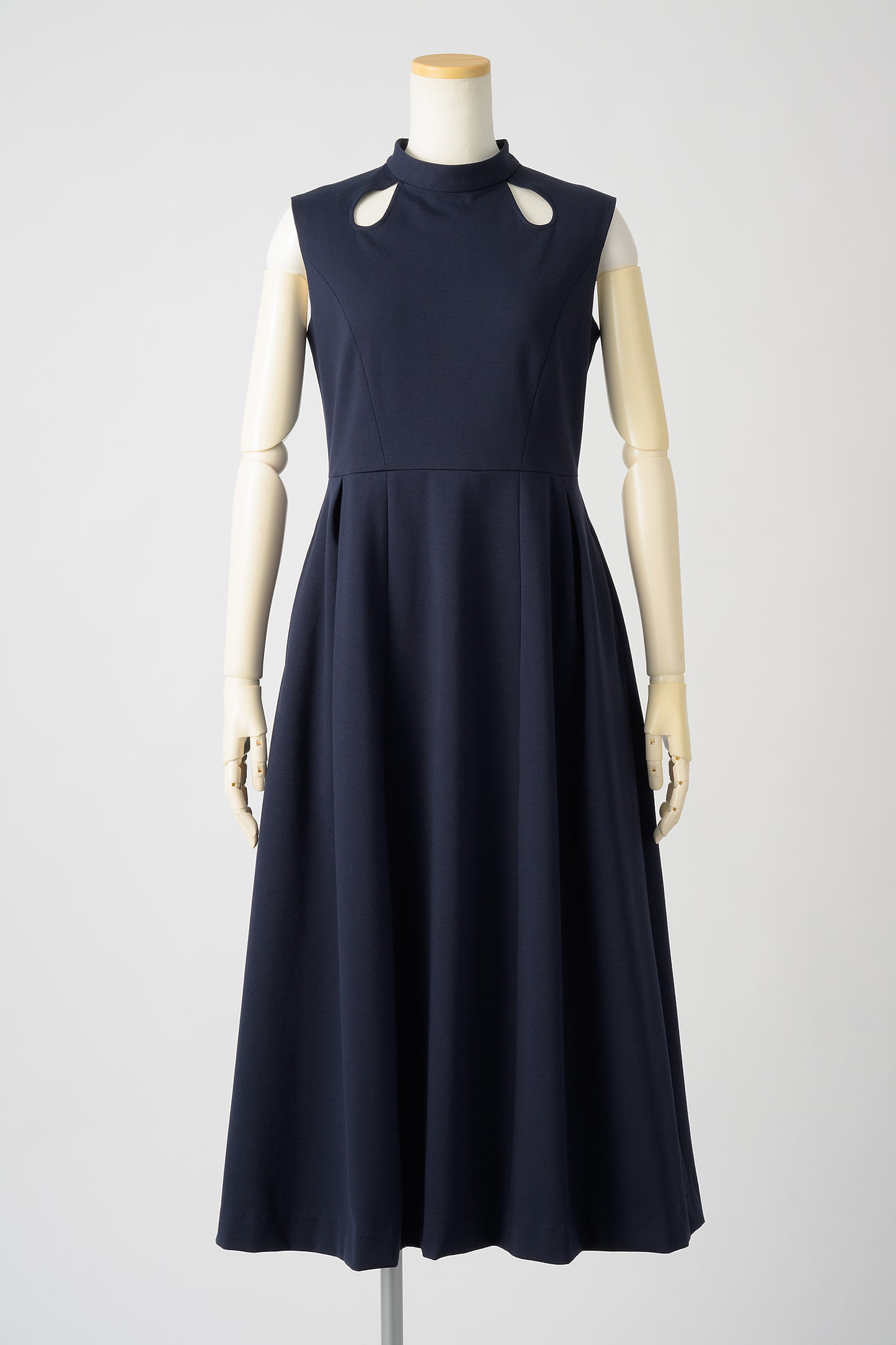 Tears cut-work dress (Navy)