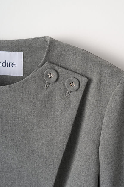 Noona peplum jacket(Gray)