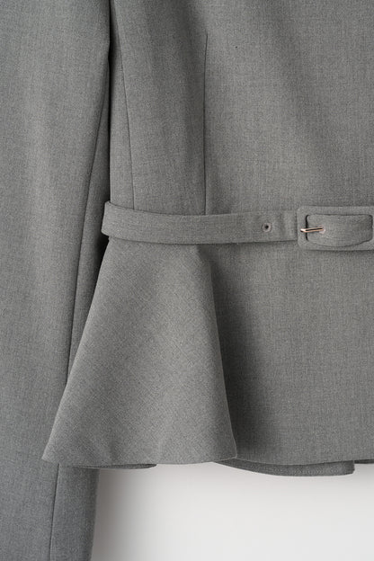 Noona peplum jacket(Gray)