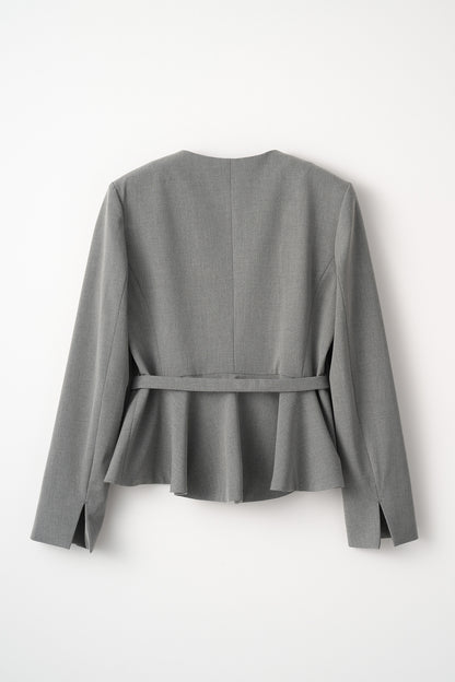 Noona peplum jacket(Gray)